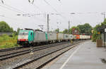 Cobra E 186 212 mit einem Containerzug im Bahnhof Minden (Westfalen) am 28.