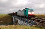 Die belgische Lok 2842 alias E186 234 ist hier auf der K33 Brcke zusehen am heutigen Freitagnachmittag den 30.Mrz 2012.....
