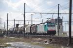 NMBS hle 2808 mit gemischtem Gterzug, Antwerpen-Luchtbal 14/03/2013     