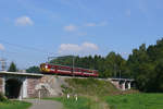 SNCB-Triebzug 250 der Serie AM63 auf dem Weg nach Lüttich. Hier aufgenommen am 04/09/2010 kurz hinter Pepinster. 