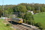 Triebzug 256 der SNCB/NMBS verlässt den Haltepunkt Nessonvaux auf dem Weg nach Liège-Guillemins. Aufnahme vom 03/10/2010.