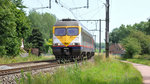 Triebzug 394 der Baureihe AM 80 (Break) von Tongeren kommend unterwegs nach Hasselt. Aufgenommen am 07/07/2016 in Hoeselt.