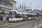 Hermelijn 6332 von De Lijn Gent auf dem Weg zum Kehrschleife, aufgenommen 03/08/2014 am Bahnhof Oostende 