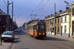 SNCV Tw 9178 in Trazegnies, 01.04.1988, wenige Tage vor Einstellung der Linie 80/59.