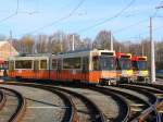 TEC Charleroi - 3 Trams : 6103 + 7410 + 7427 von  La Brugeoise et Nivelles (BN)  - Betriebshof JUMET - 19-11-2011