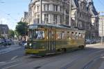 PCC 6242 von De Lijn Gent jetzt eingesetzt für Sonderfahrten Tram DE LUX in Antwerpen, aufgenommen am Haltestelle Nationale Bank 27.06.2015