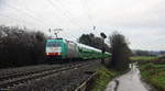 186 206 von Railtraxx kommt aus Richtung Aachen-West und fährt die Gemmenicher-Rampe hoch mit einem  Jaguar-Autozug aus Graz-Vbf(A) nach Zeebrugge(B) und fährt in Richtung Montzen/Belgien.