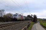 186 150 von Crossrail kommt aus Richtung Aachen-West und fährt die Gemmenicher-Rampe hoch mit einem GTS-Containerzug aus Piacenza(I) nach Zeebrugge-Ramskapelle(B) und fährt in Richtung