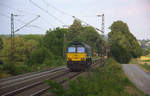 Ein Nachschuss von der Class 66 PB01 von der Rurtalbahn-Cargo sie kommt als Lokzug aus Montzen(B) die Gemmenicher-Rampe herunter nach Aachen-West.