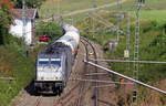 186 182-2 von Lineas/Railpool kommt aus Richtung Aachen-West und fährt die Gemmenicher-Rampe hochgefahren mit einem langen Kesselzug aus Ludwigshafen-BASF nach Antwerpen-BASF(B) und fährt