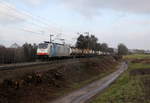 186 494-1 von Lineas/Railpool kommt aus Richtung Aachen-West und fährt die Gemmenicher-Rampe hoch mit einem Containerzug aus Gallarate(I) nach Antwerpen-Combinant(B) aus Richtung Aachen-West und