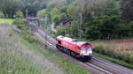 Die Class 66 DE6301  Debora  von Crossrail kommt von einer Schubhilfe vom Gemmenicher Tunnel zurück nach Aachen-West.