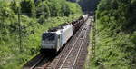 186 183-0 von Lineas/Railpool kommt aus dem Gemmenicher-Tunnel raus mit einem gemischten Güterzug aus Antwerpen-Noord(B) nach Köln-Gremberg(D)  und fährt nach Aachen-West und rollt die