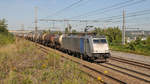 Lineas 186 294-5 mit einem Kesselzug in Visé Richtung Aachen-West am 22.08.2019