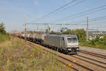 Lineas 186 384-4 mit einem gemischten Güterzug in Visé gen Aachen-West am 22.08.2019.