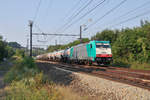 Lineas 186 347-1 alias 2902 mit dem Kesselzug 47563 Antwerpen-Noord - Ludwigshafen am 27.08.2019 in Bassenge gen Aachen-West.