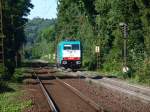 186 203 ist solo auf dem Weg von Aachen West nach Montzen unterwegs.