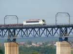 Das Ende eines gemischten Gterzugs bildete die neue SNCB-Lok 1812, die nach Belgien berfhrt wird.