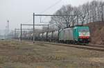 NMBS 2811 met keteltrein Montzen Gare 09-02-2010.