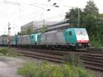 Die Cobra 2818 und 2813 kommt mit ein Kohlenzug aus Montzen/Belgien und fhrt in Aachen-West ein 17.9.2010