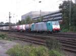 Die Cobra 2817 kommt mit einem Containerzug aus Montzen/Belgien fhrt in Aachen-West ein 1.10.2010