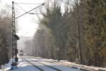 Cobra-Lok 2815 rollt mit einem Kesselwagenzug die Rampe am Gemmenicher Weg hinunter in Richtung Aachen-West.