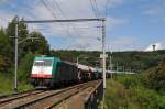 Cobra-Lok 2818 mit mit einem kurzen Gterzug von Aachen-West kommend in Richtung Montzen.