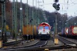 Die Class 66 PB03  Mireille  von Crossrail steht in Aachen-West mit einem Silozug und wartet auf die Abfahrt nach Belgien.