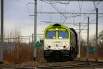 Die Class 66 6603 von Captrain ist mit einem Koksleerzug unterwegs in Richtung Lttich-Seraing(B).