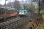 Die Cobra 2807 kommt als Lokzug aus Aachen-West nach Belgien Aufgenommen bei Reinartzkehl bei Regenwolken am 16.2.2012.