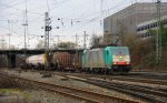 Die Cobra 2826 kommt mit einem gemischten Gterzug aus Antwerpen-Noord nach Kln-Gremberg und fhrt in Aachen-West ein bei Wolken am 18.2.2012.