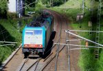 Cobra 2821 und 2815 und fahren als Lokzug die Gemmenicher-Rampe hoch aus Richtung  Aachen-West und fahren in Rchtung Montzen/Belgien und fahren  gleich in den Gemmenicher-Tunnel hinein.