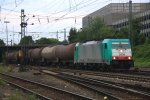 Die Cobra 2809 kommt mit einem gemischten Gterzug aus Belgien und fhrt in Aachen-West ein in der Abendstimmung am 18.7.2012.