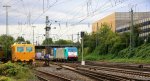 Die Cobra 2812 kommt mit einem Containerzug aus Belgien und fhrt in Aachen-West ein bei Wolken am 18.9.2012.