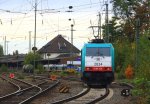 Ein Nachschuss von der Cobra 2834 kommt als Lokzug aus Belgien und fhrt in Aachen-West ein.