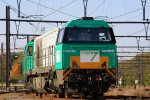 Vossloh Lok G2000BB von Railtraxx steht in Montzen-Gare(B) bei Schnem Herbstwetter am 21.10.2012.