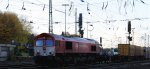 Die Class 66 PB03  Mireille  von Crossrail fhrt mit einem P&O Ferrymasters Containerzug aus Gallarate(I) nach Muizen(B) bei der Ausfahrt aus Aachen-West und fhrt in Richtung Montzen/Belgien bei