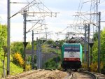 Ein Nachschuss von der Cobra 2806 kommt als Lokzug aus Aachen-West und fhrt in Richtung Montzen(B) Aufgenomen bei Gemmenich(B) bei schnem Sonnenschein am 2.6.2013.