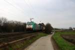 Die Cobra 2830 kommt die Gemmenicher-Rampe auf dem falschen Gleis hochgefahren aus Richtung Aachen-West mit einem Containerzug  aus Gallarate(I) nach Antwerpen-Oorderen(B) und fährt in Richtung