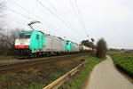 Zwei Cobra 2834 und 2811  kommen die Gemmenicher-Rampe hochgefahren aus Richtung Aachen-West mit einem schweren gemischten Güterzug aus Köln-Gremberg nach Antwerpen-Noord(B) und fahren in