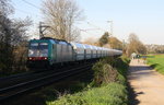 Die Cobra 2838 kommt aus Richtung Aachen-West und fährt die Gemmenicher-Rampe hochgefahren mit einem langen Kalkleerzug aus Millingen(D) nach Yves-Gomezee(B) und fährt in Richtung