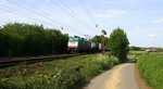 Die Cobra 2824 kommt aus Richtung Aachen-West und fährt die Gemmenicher-Rampe hoch mit einem langen Containerzug aus Gallarate(I) nach Zeebrugge(B) und fährt in Richtung Montzen/Belgien.