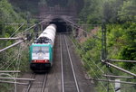 Die Cobra 2840 kommt aus dem Gemmenicher-Tunnel raus mit einem Kesselzug aus Belgien nach Aachen-West  und fährt nach Aachen-West und rollt die Gemmenicher-Rampe herunter nach Aachen-West.