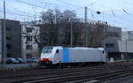 186 454-5 von Lineas/Railpool kommt als Lokzug aus Belgien nach Aachen-West(D) und fährt in Aachen-West ein.