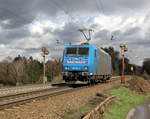 Ein Nachschuss von der 185 510-5 von Railtraxx kommt von einer Schubhilfe vom Gemmenicher Tunnel zurück nach Aachen-West.