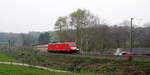 186 330-7 DB-Schenker kommt von einer Schubhilfe vom Gemmenicher Tunnel zurück nach Aachen-West.
Aufgenommen von einem Weg in Reinartzkehl. 
Am Nachmittag vom 9.4.2019.