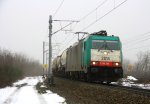 Die Cobra 2814 kommt aus Richtung Montzen-Gare(B) mit einem kurzen Kesselzug aus Antwerpen-Rhodesie(B) nach Schwedt(Oder) und fhrt in Richtung Aachen-West.