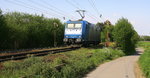 Ein Nachschuss von der 185 515-4 von Railtraxx kommt von einer Schubhilfe vom Gemmenicher Tunnel zurück nach Aachen-West.
