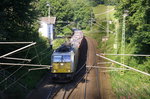 186 306-7 der Euro Cargo Rail kommt aus Richtung Aachen-West und fährt die Gemmenicher-Rampe hoch mit einem Schrottzug aus Köln-Kalk(D) nach Genk-Goederen(B) und fährt gleich in den