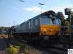 Eine Class 66 der  Dille en Le Jeune Cargo  (DLC) am 28 Juli 2005 im Coburger Gterbahnhof